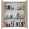 Шкаф LEMARK COMBI 60 см подвесной, 2-х дверный, фасад Дуб кантри, корпус белый глянец LM03C60SH-dub